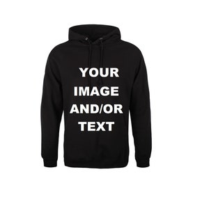 Personalized Photo Hoodie: Custom Image & Text Jumper