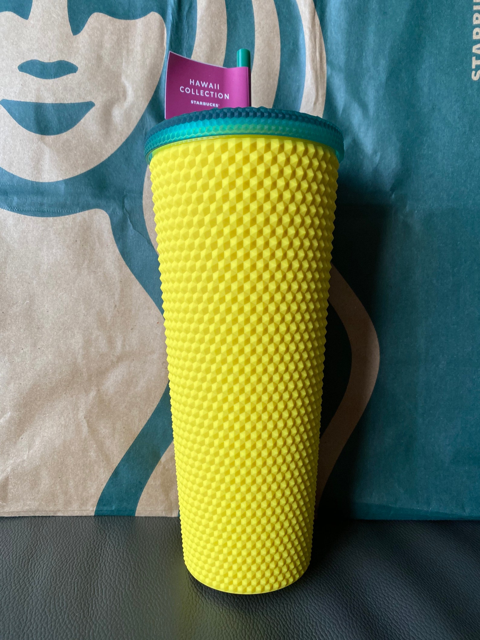 starbucks 2020 hawaii exclusive collection matte studded pineapple 24oz tumbler
