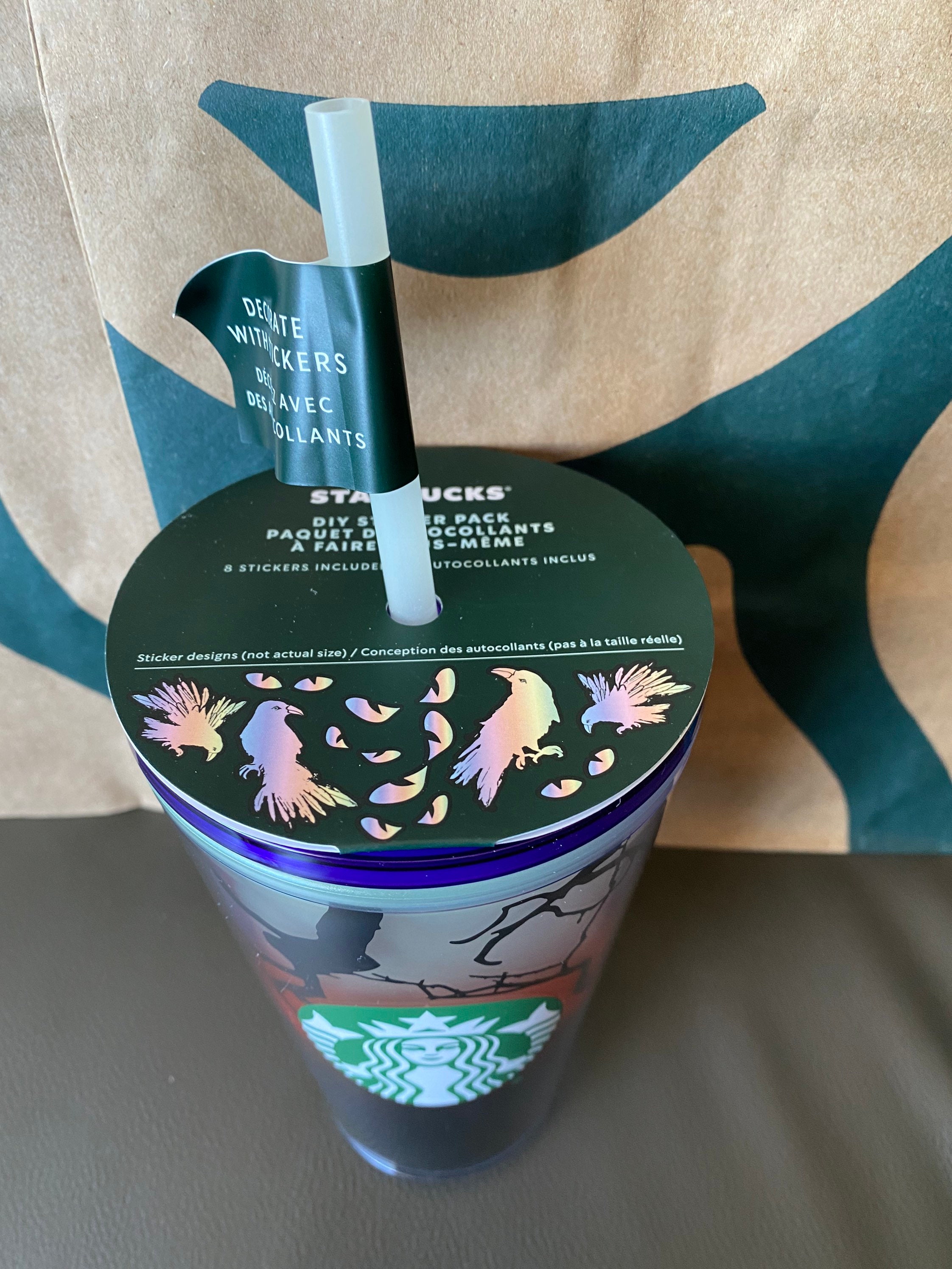 Starbucks Raven Halloween 2022 Metal Tumbler