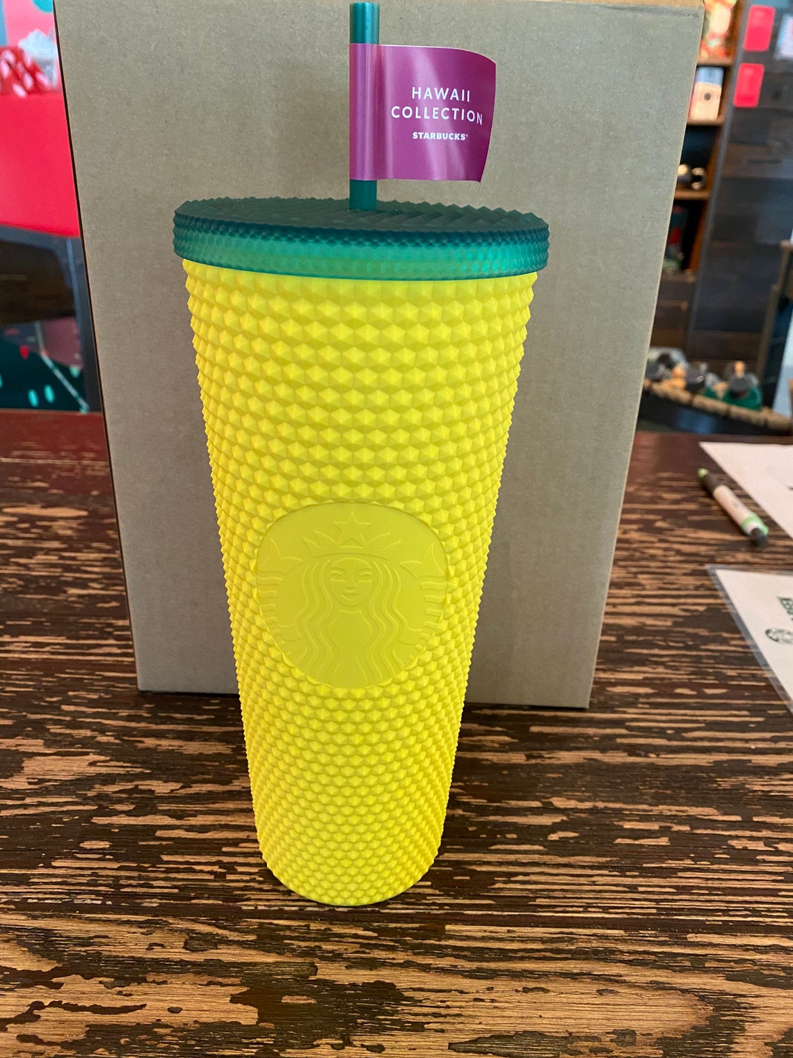 starbucks 2020 hawaii exclusive collection matte studded pineapple 24oz tumbler