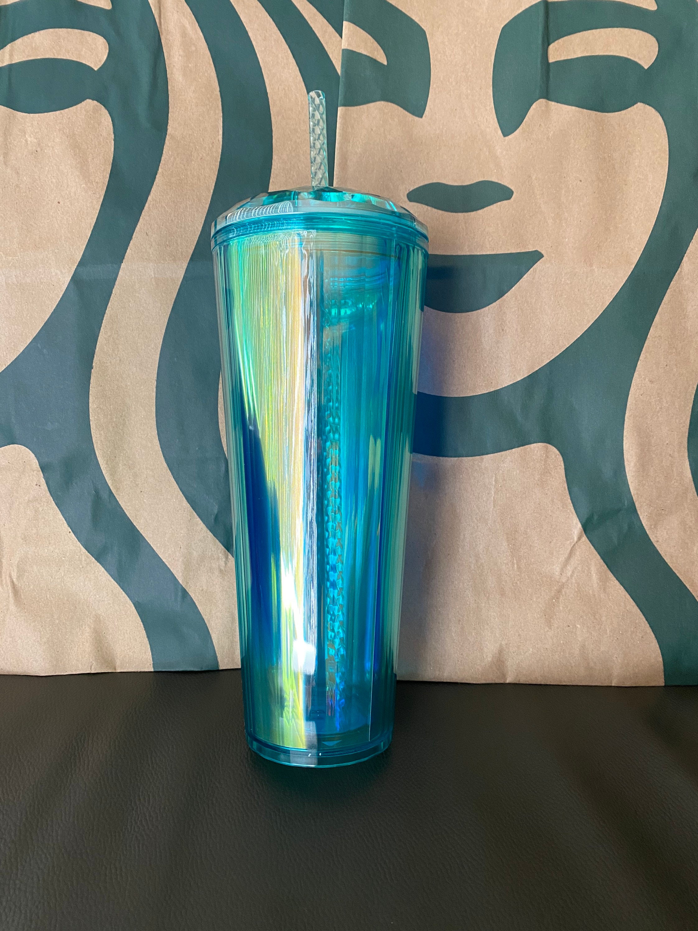 Starbucks Tumbler Teal Kaleidoscope Summer 2021 Venti Etsy