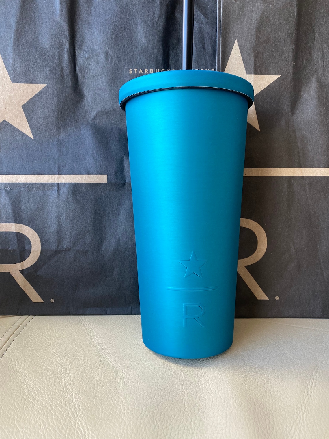 Starbucks Tumbler Reserve Teal Metal Tumbler 16 oz Etsy