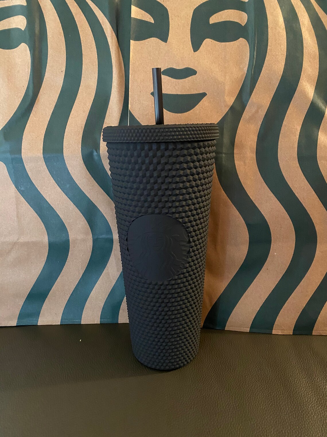 Starbucks Matte Black Studded Tumbler Etsy