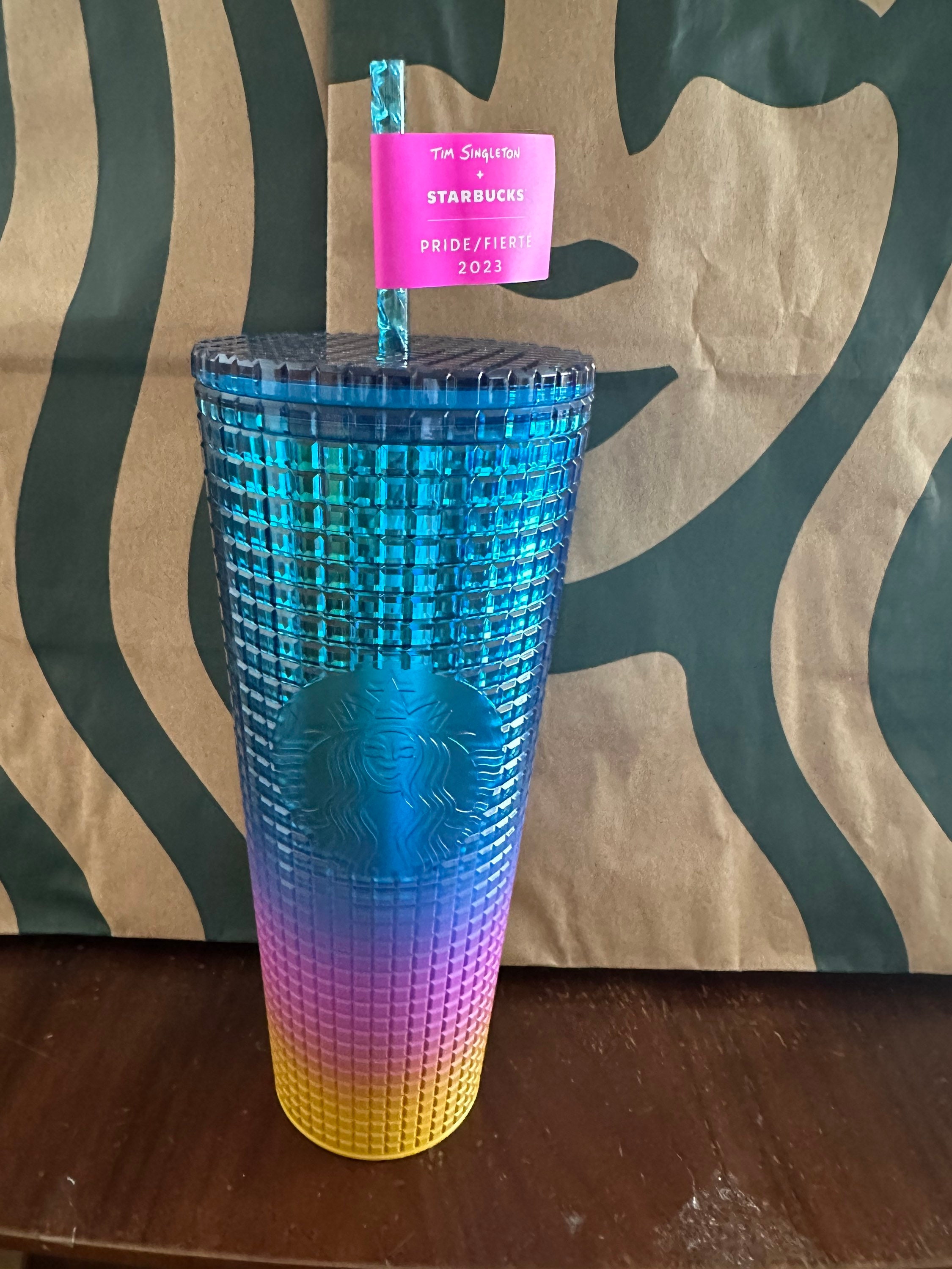 Starbucks 2023 Pride Texture Rainbow Hot Tumbler 16 oz Grande:  Tumblers & Water Glasses