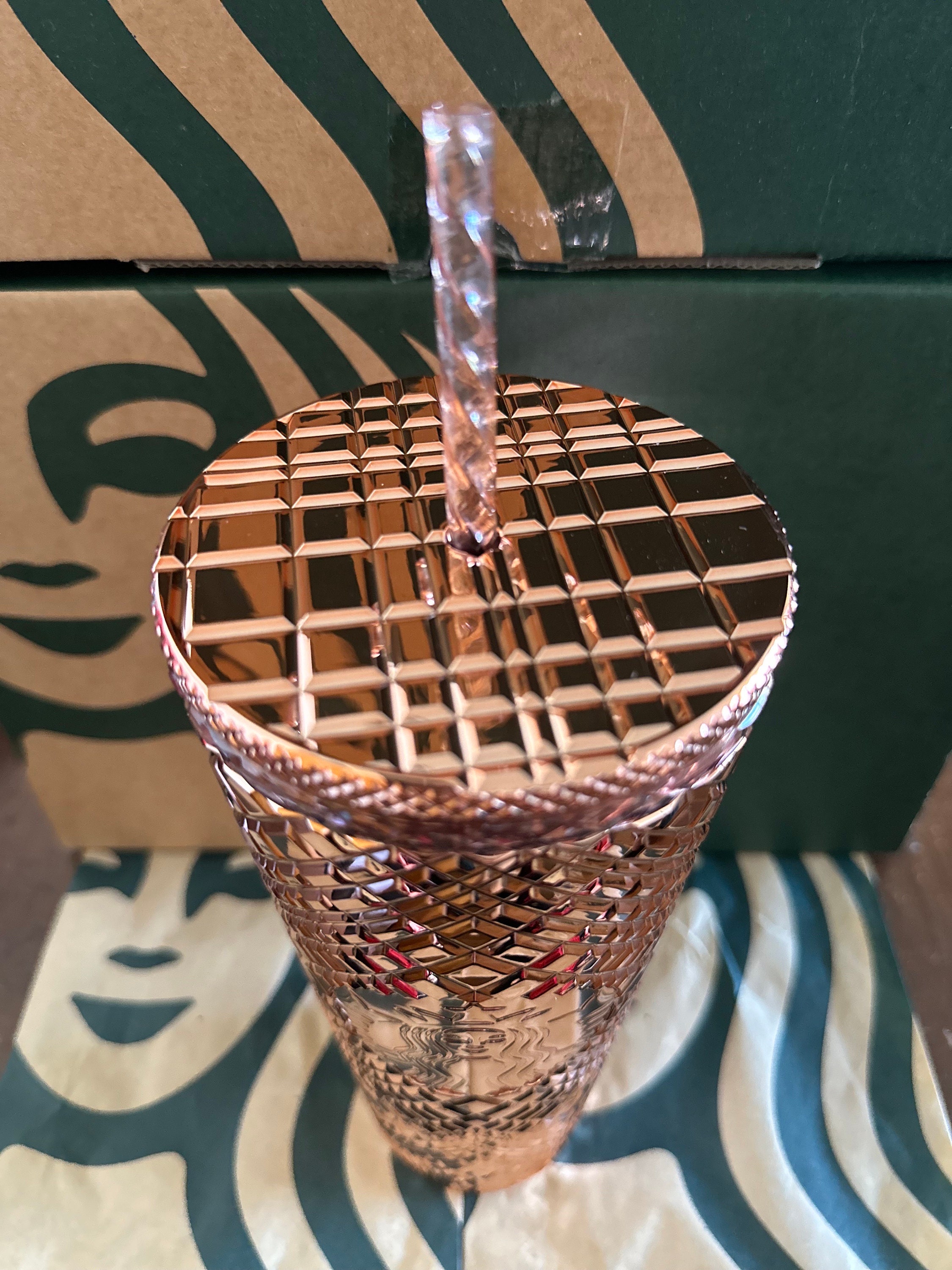 Starbucks Rose Gold Ombre 20oz Straight Transfer – Rustic Pineapple