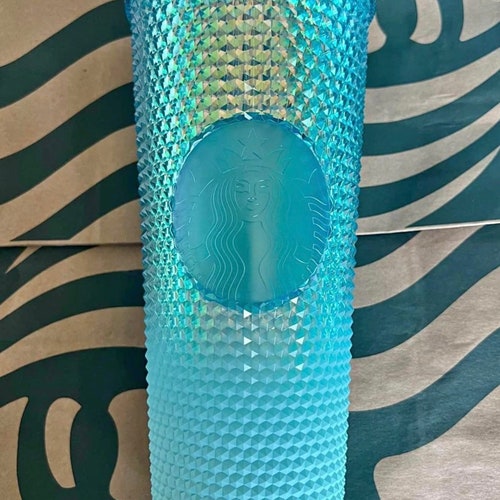 Starbucks Tumbler Blue Studded Ombré Venti 24oz Holiday Etsy