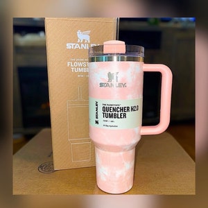 Stanley 30 oz. Quencher H2.0 Tumbler Rose Quartz Pink Swirl- USA AUTHENTIC