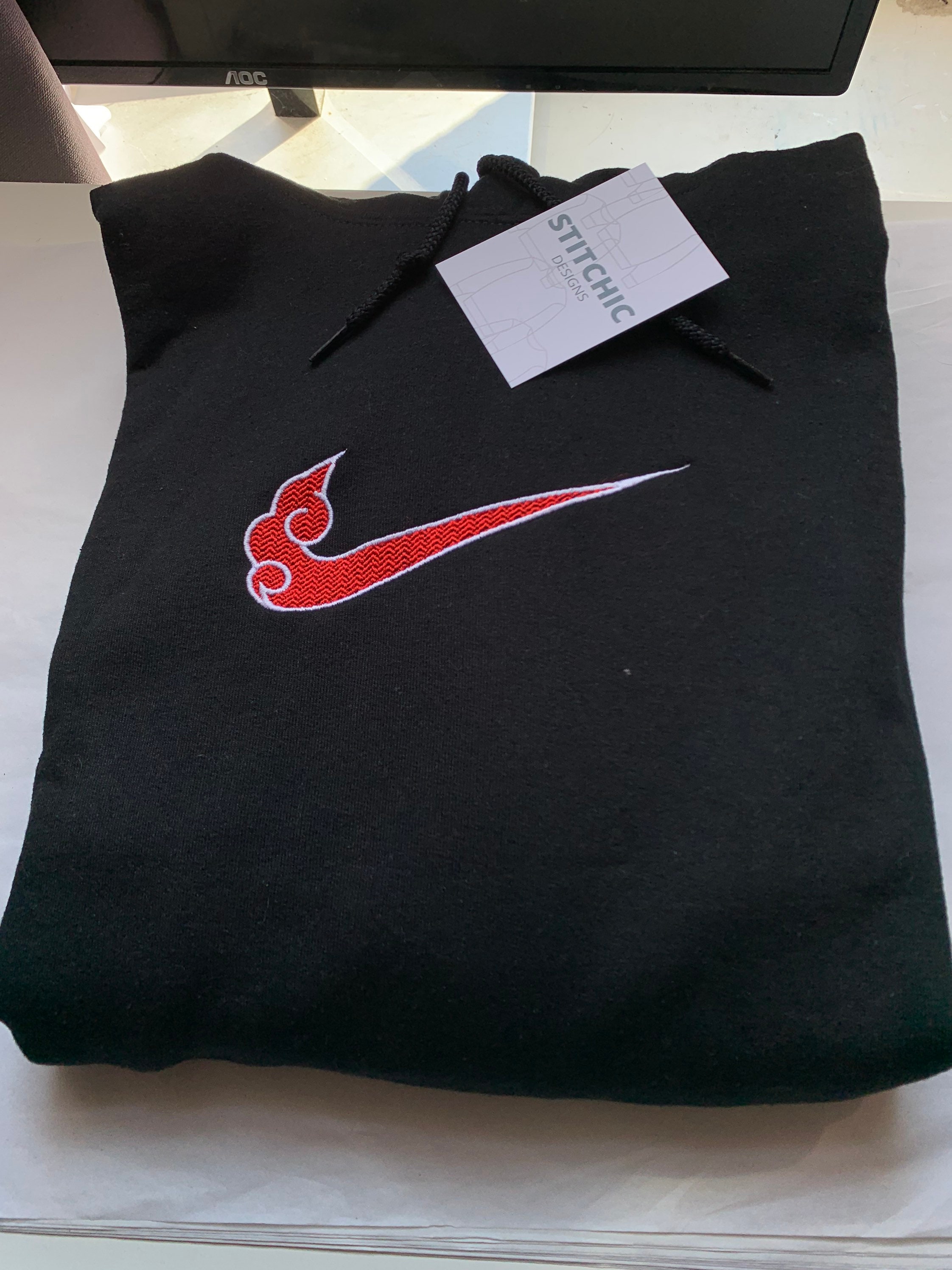 Anime swoosh inspired sweatshirt / hoodie Nike anime swoosh | Etsy