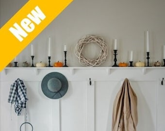 Batten & Rail Headboard Wall Kit – Nordic Open Back Panel with Shelf