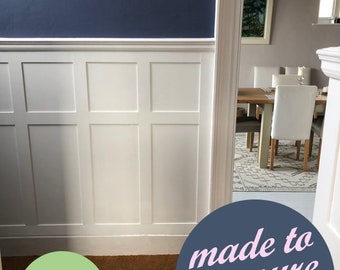 Edwardian Style MDF Wall Panels: Moisture Resistant, 1.1m High