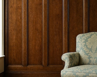 Hardwood solid wall period panelling with antique wax finish | antique look | arts & crafts | handmade