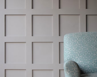 Shaker Style MDF Wall Panelling System: Modular Square Design