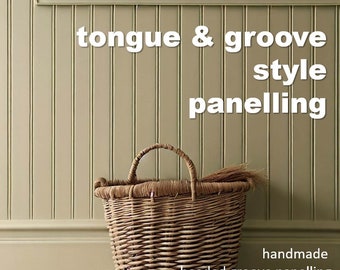 Handmade MDF Tongue and Groove Wall Panelling: Deep Bevel Slats