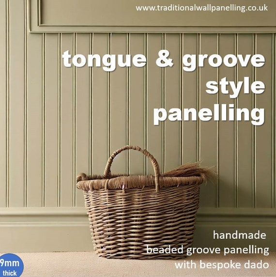Handmade MDF Tongue and Groove Wall Panelling: Deep Bevel Slats