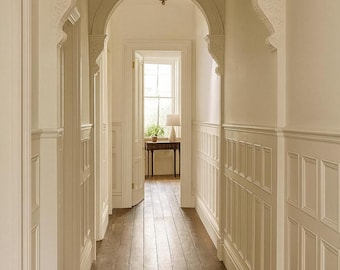 Handmade Real Wood Solid Wall Panelling, Unfinished, Period Interior