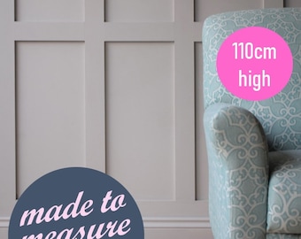 Edwardian MDF Wall Panelling Kit: Easy Fit, Back Boards (199cm Wide)