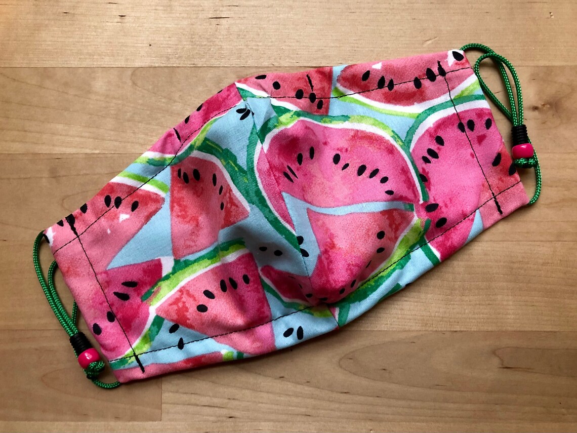 Watermelon Lover Face Mask Summer Mask with Filter pocket Etsy