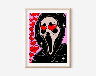 Halloween Scream Spooky Digital Print Poster Art Aesthetic - Etsy