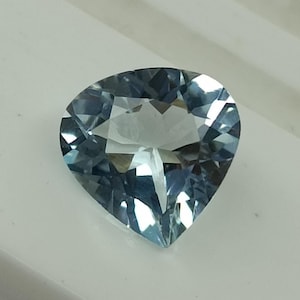 10MM Natural Aquamarine Heart Shape, Aquamarine Heart 2.20 Carat, Aquamarine For Jewelry, Aquamarine Cut, Sky Blue Aquamarine Heart Shape.