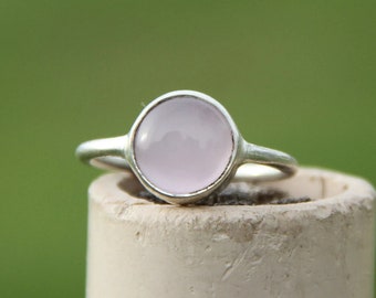 Pink Chalcedony Ring,925 Sterling Silver Ring, Gemstone Ring, Handmade Sterling Silver Ring,Engagement Ring,Pink Gemstone Ring,Gift For Her.