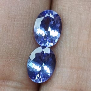 8×6 MM Natural Tanzanite Oval Cut Pair, Blue Tanzanite Oval Pair, Tanzanite Oval Pair, Tanzanite Pair, Loose Tanzanite Oval Pair, Tanzanite.