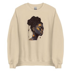 African Woman Sweatshirt, Melanin Drippin, Unisex Sweatshirt