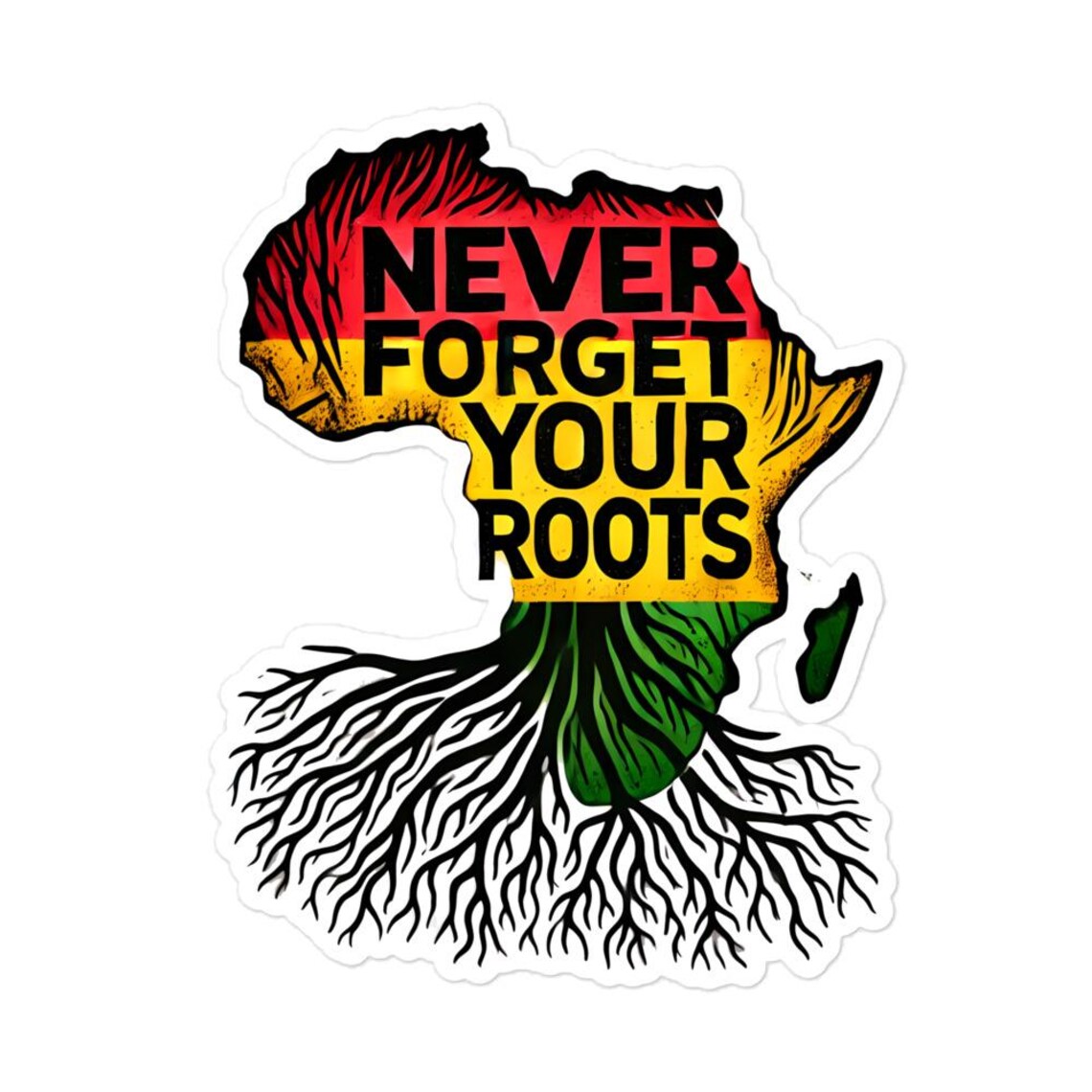 African Sticker, Your Roots, Black History Bubble-free Stickers - Etsy