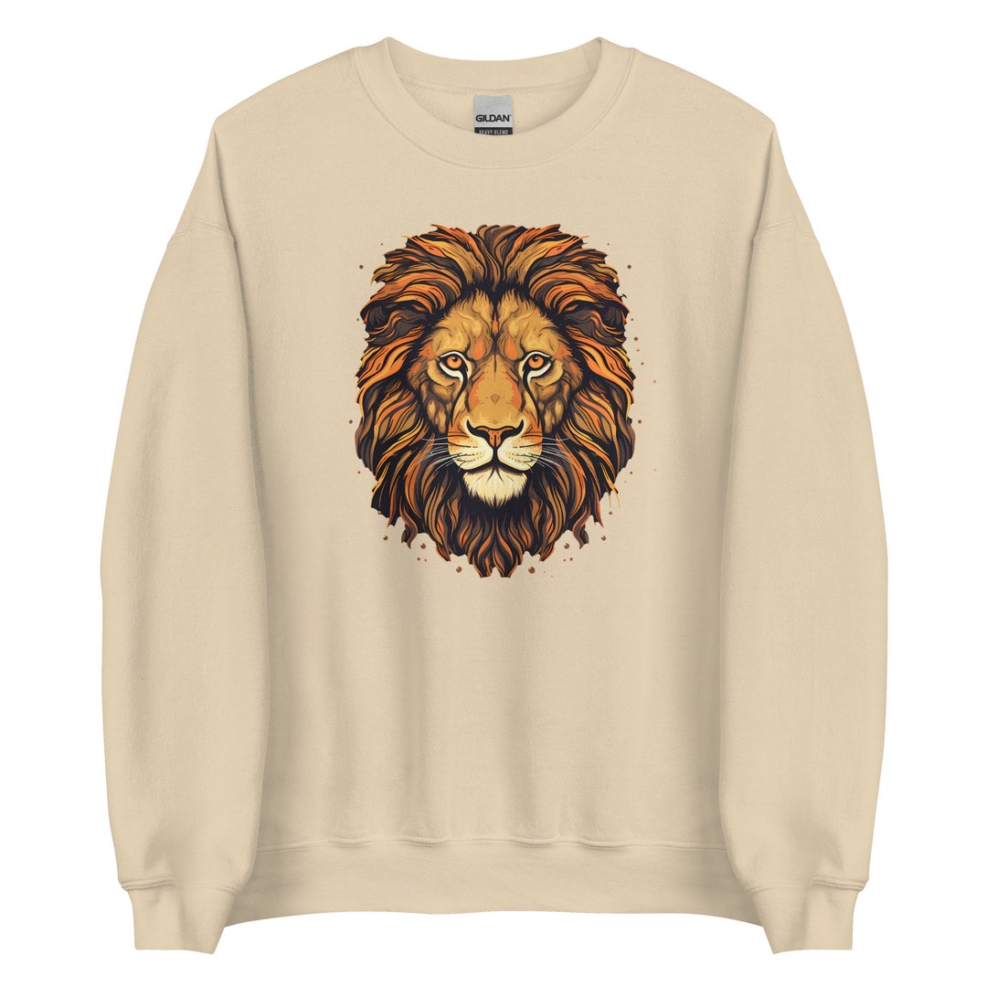 African Lion Sweatshirt, Lion Head, Love Lions, African Animal Unisex