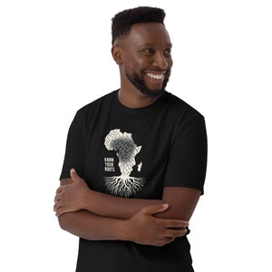 Afrikanische Wurzeln T-Shirt, schwarze Geschichte, Afrika Karte Unisex T-Shirt