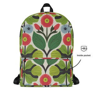 African Pattern Colorful Floral Backpack