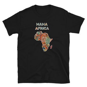 Mama Afrika T-Shirt, Afrika Karte Shirt, Afrikanisches Muster, Black Pride Unisex T-Shirt