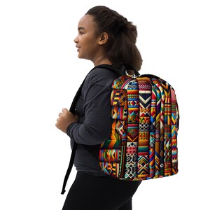 African Pattern Minimalist Backpack