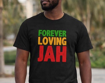 Rasta t shirt, Forever Loving Jah, Jamaica, Rastafarian Unisex T-Shirt