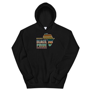 Chemise noire de la fierté, carte de l'Afrique, sweat à capuche unisexe africain