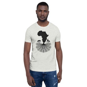 Afrikanisches T-Shirt, Afrika-Karte mit Wurzeln Unisex T-Shirt