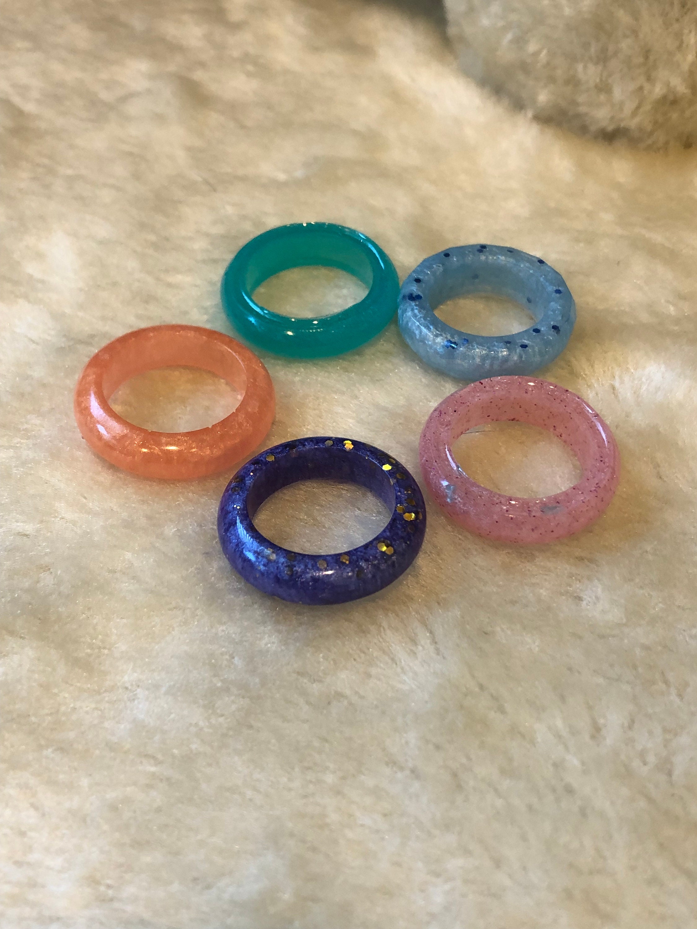 Colorfull 5 pack bubble rings read the discription Etsy