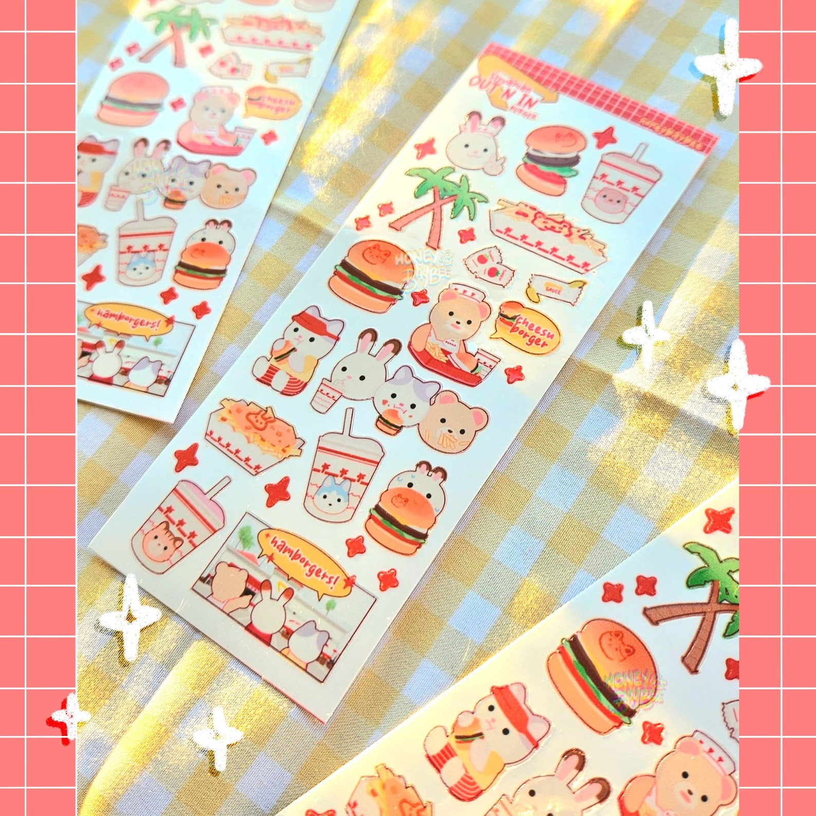 Animal Trinket Family X Fast Food - Small Sticker Sheet - Etsy