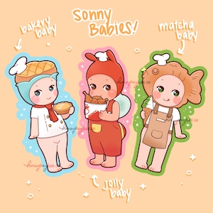 Cute SONNY Babies!  (Die Cut Stickers)