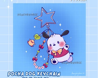 Llavero de perro Pocha / Letra pequeña linda