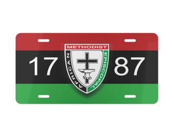 Aluminum License Plate Celebrate African Methodist Episcopal