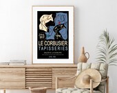 Le Corbusier Poster, Vintage Poster, Retro Le Corbusier Art, Modern Home Wall Decor, Le Corbusier Painting, Living Room Wall Decor