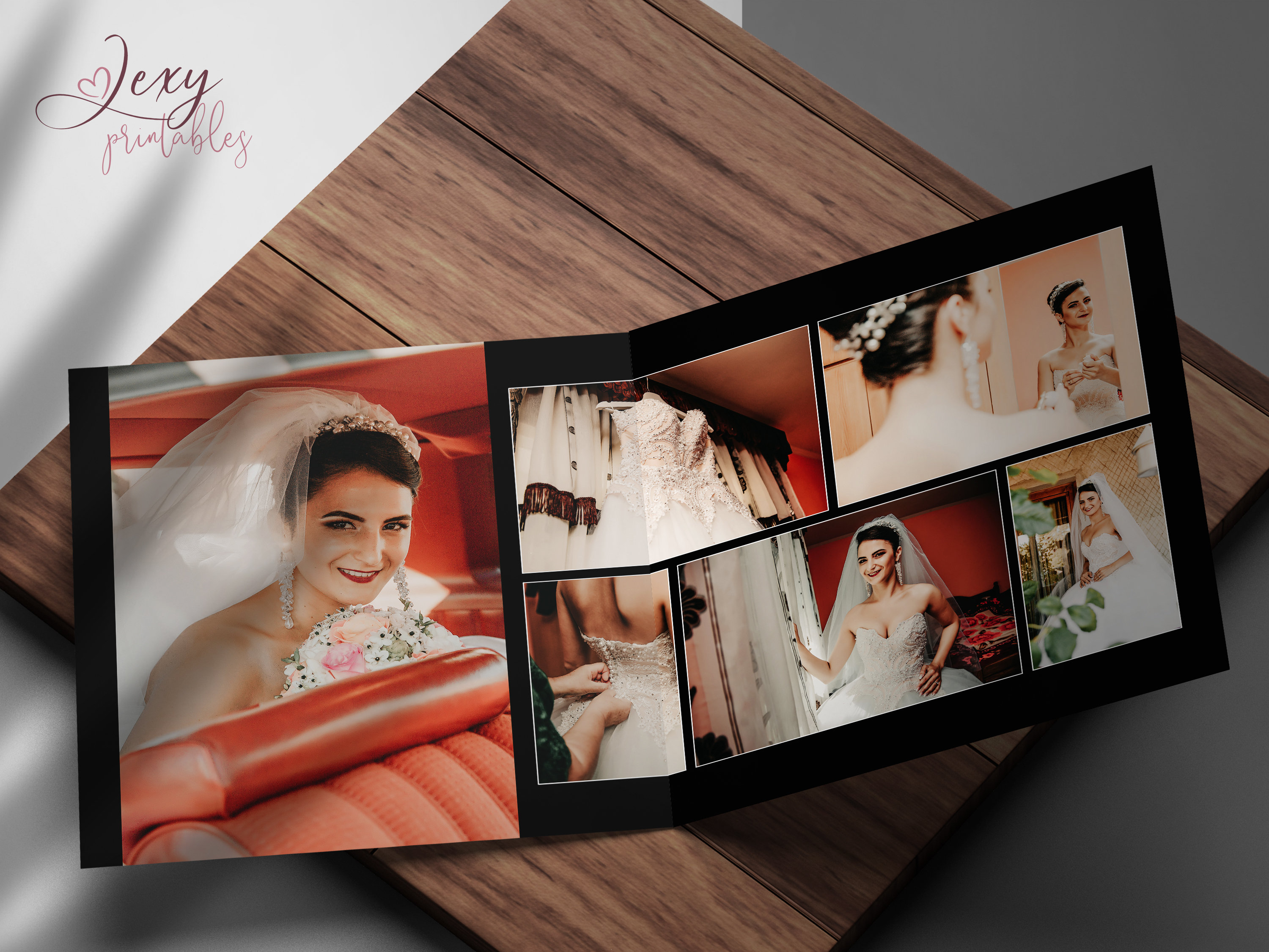 12x12 Elegant Wedding Album, Multipurpose Photo Album Template