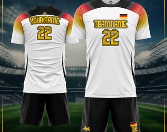 Camiseta de fútbol de Alemania personalizada: nombre y número personalizados