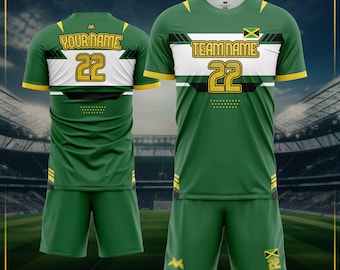 Custom Jamaican Soccer Jersey Kit: Personalized Football Uniform