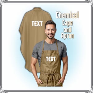 Personalised cutting barber cape and apron best quality-Custom Hairdressing combo of cape & Apron-Best Hairdresser Thanksgiving gifts