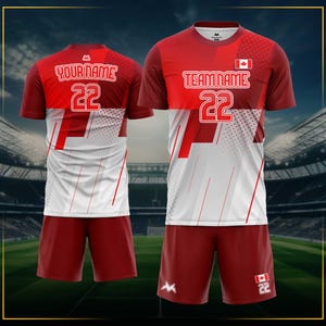 Personalized Canada Soccer Jersey Set: Custom Name & Number