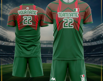 Personalized Mexico Soccer Uniform Set - Fan Gift Jersey
