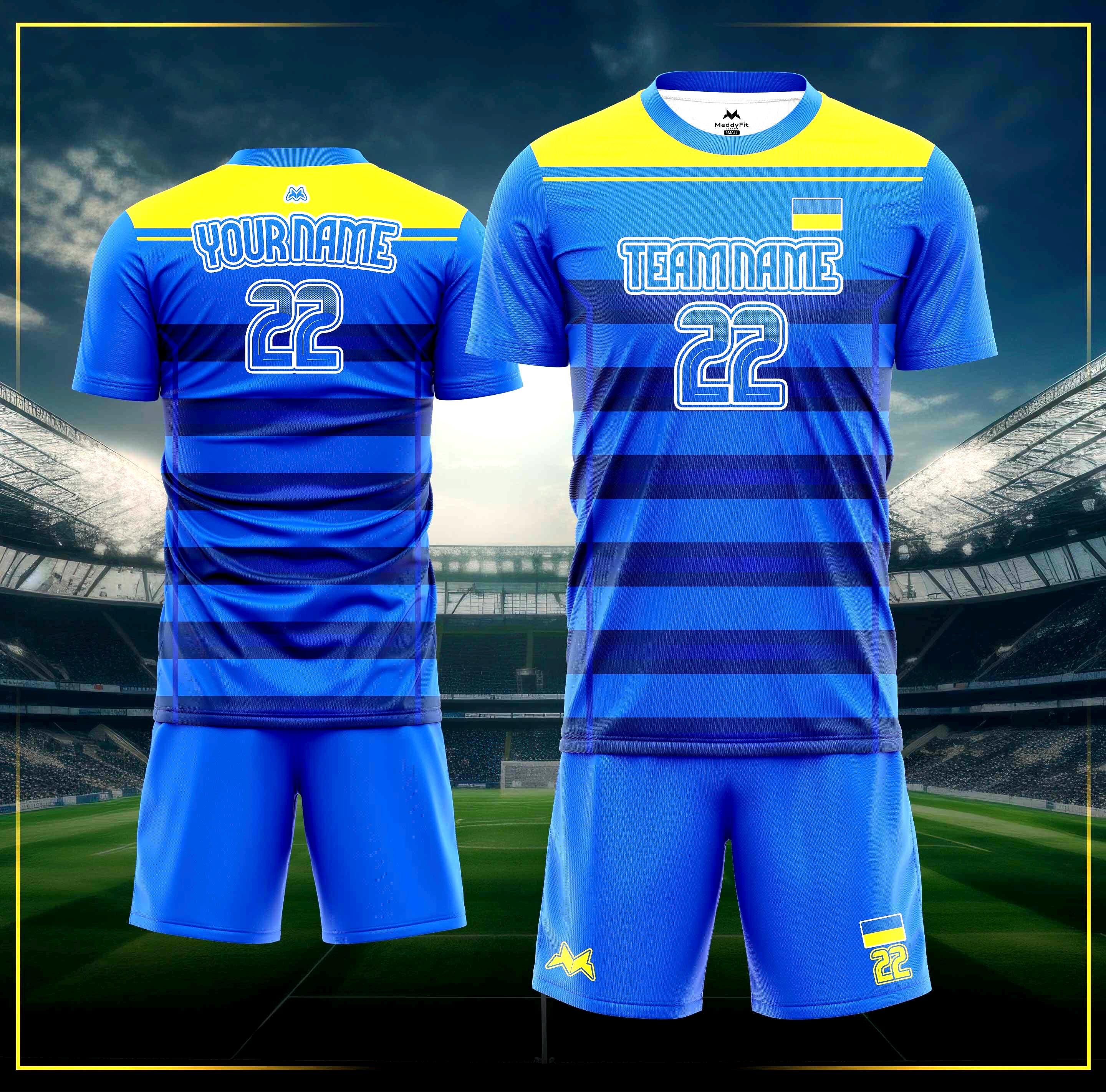 Personalized Ukraine Soccer Jersey – Custom Name and Number, Men's