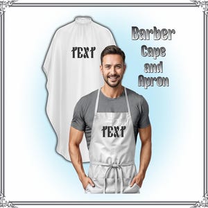 Personalized Barber Cape & Apron Set: Custom Salon Stylist Gear