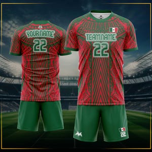 Custom Mexico Soccer Uniform: Personalized Football Jersey & Socks